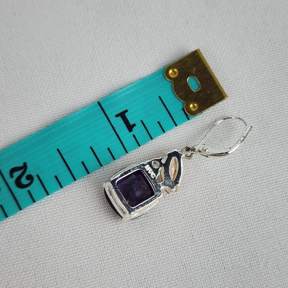 Avon Dare to Dazzle Purple & Orange Crystal Earrings - Picture 4 of 4